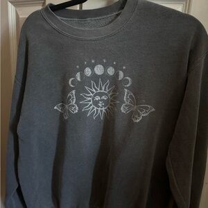Gray Sun and Moon Sweatshirt